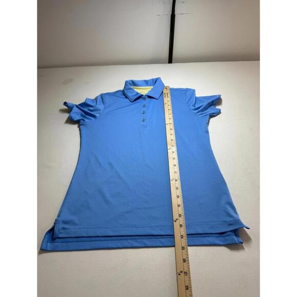 Magnolia Lane Tech Polo Shirt Masters Golf Performance Preppy Blue Women Small - Picture 5 of 5